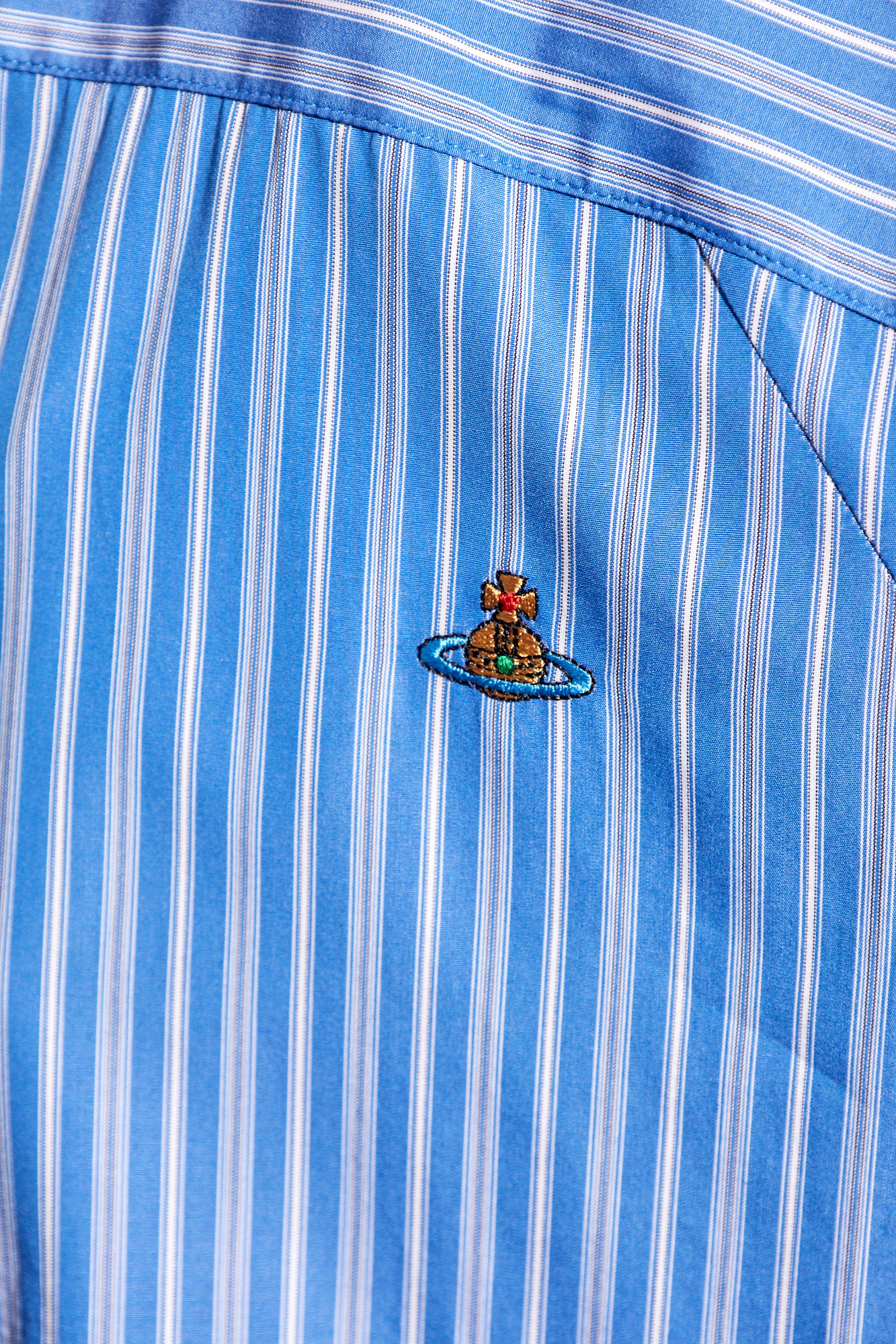 SchaferandweinerShops SX - Blue 'Football' striped shirt SchaferandweinerShops SX - Blue 'Football' striped shirt
